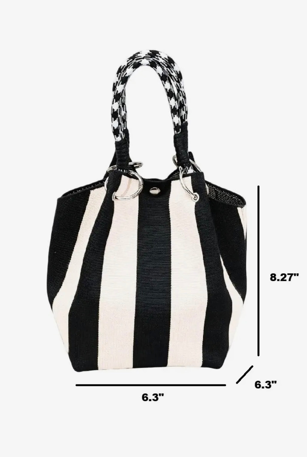 Geometric Knitted Tote Bag
